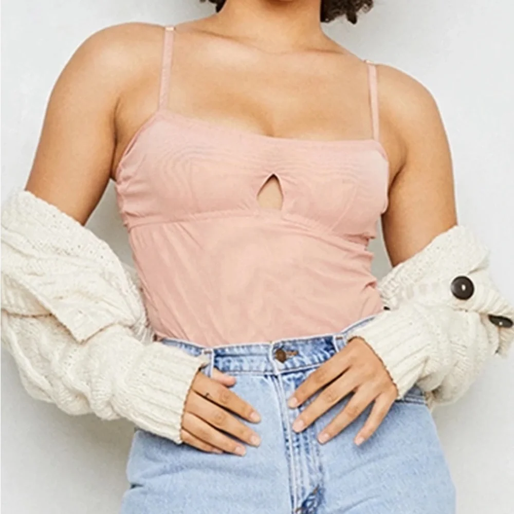 We Are HAH Under‎ the Wire Bodysuit in Copper Rose